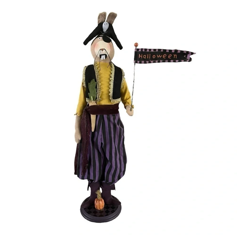 Whimsical Department 56 Counting Crow Studio Halloween Pirate Bunny Decoration